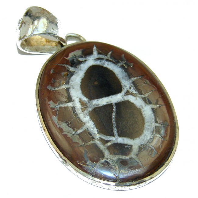 Great quality Pietriefied Wood Sterling Silver handmade Pendant