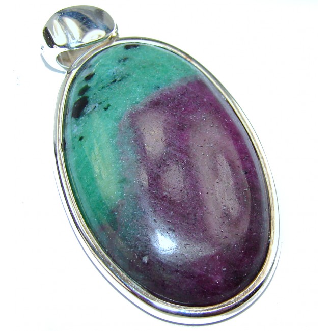 Amazing Ruby in Zoisite .925 Sterling Silver handmade Pendant