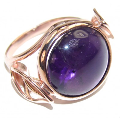 Purple Beauty 38.5 carat Amethyst 18K Gold over .925 Sterling Silver Ring size 8 3/4
