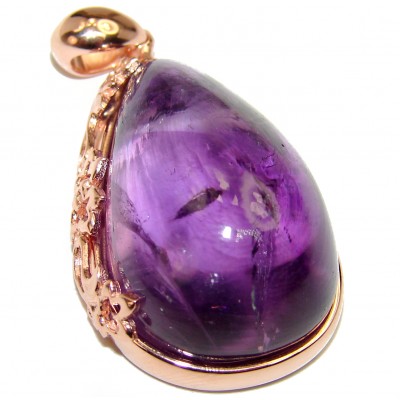 Spectacular 51.5ct Amethyst 18K Gold over .925 Sterling Silver handcrafted pendant