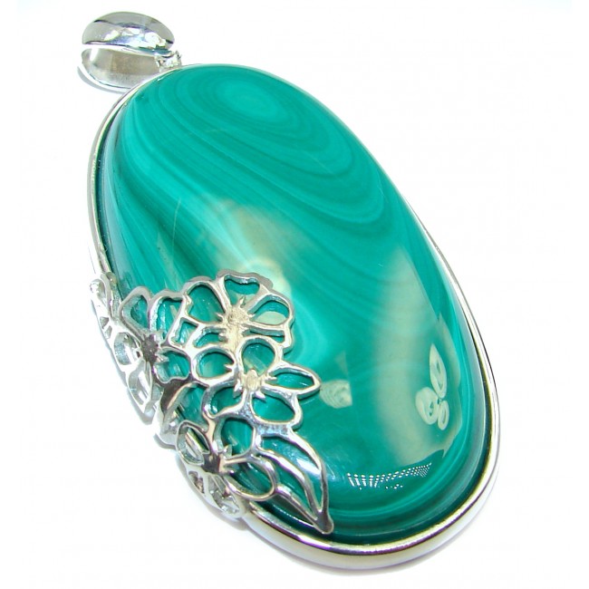 Authentic best quality Malachite .925 Sterling Silver handmade Pendant
