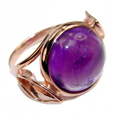 Purple Beauty 38.5 carat Amethyst 18K Gold over .925 Sterling Silver Ring size 8