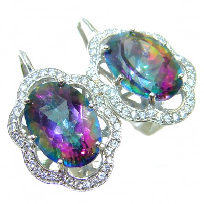 Fabulous Rainbow Magic Topaz .925 Sterling Silver earrings