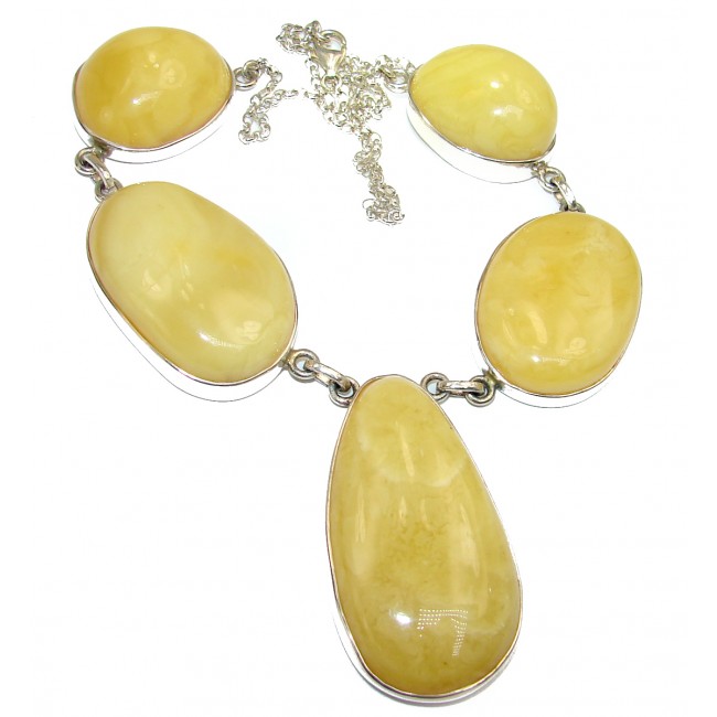 Dazzling Natural Butterscotch Baltic Amber .925 Sterling Silver handcrafted necklace