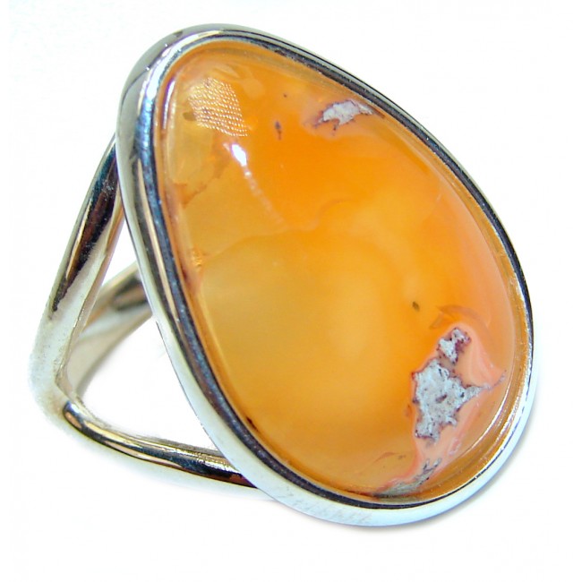 Superior quality Mexican Opal .925 Sterling Silver handcrafted Ring size 6