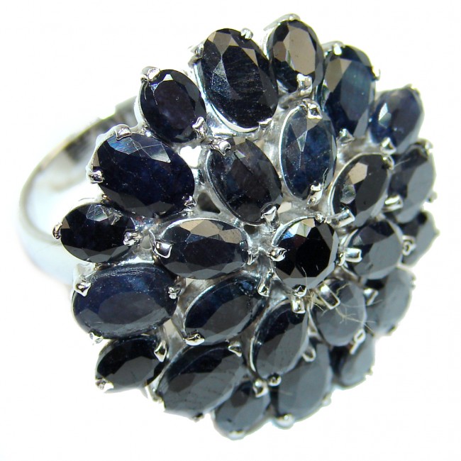 A MAGICAL INSPIRATION Authentic Sapphire .925 Sterling Silver handmade Ring s. 9 1/4