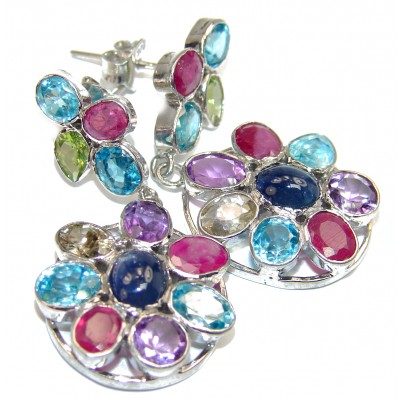 Authentic Tanzanite .925 Sterling Silver handcrafted earrings