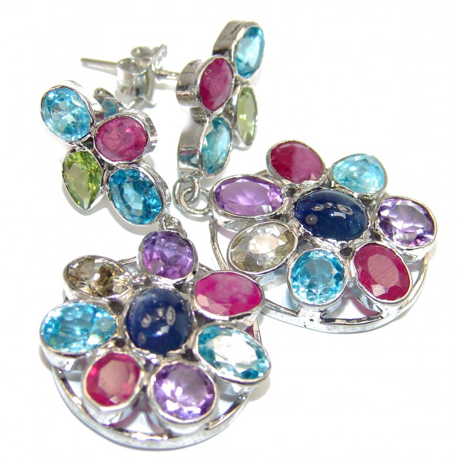 Authentic Tanzanite .925 Sterling Silver handcrafted earrings