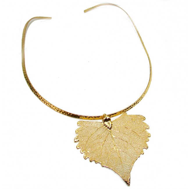 Leaf Deep In Copper Gold over Sterling Silver necklace