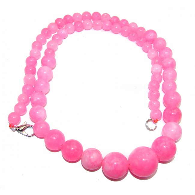 41.6 grams Rare Unusual Natural Pink quartz Beads Necklace