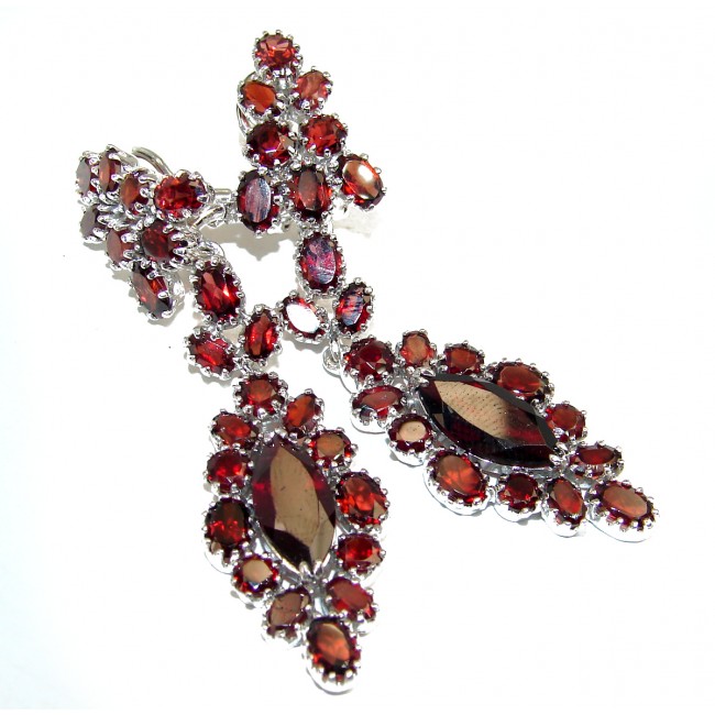 My Passion Authentic Garnet .925 Sterling Silver handcrafted earrings