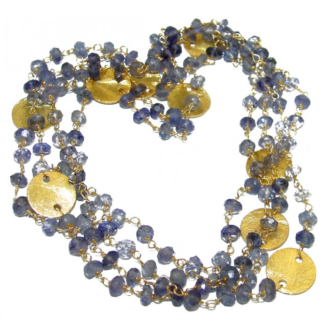 Natural Tanzanite .925 Sterling Silver handmade necklace