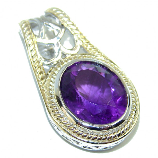 Spectacular 11.5ct Amethyst .925 Sterling Silver handcrafted pendant