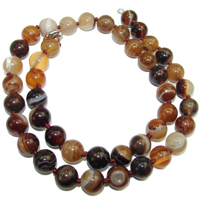 65.9 grams Rare and Unusual Botswana Agate Beads NECKLACE