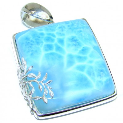 60.3 grams My piece of haven Precious Blue Larimar .925 Sterling Silver handmade pendant