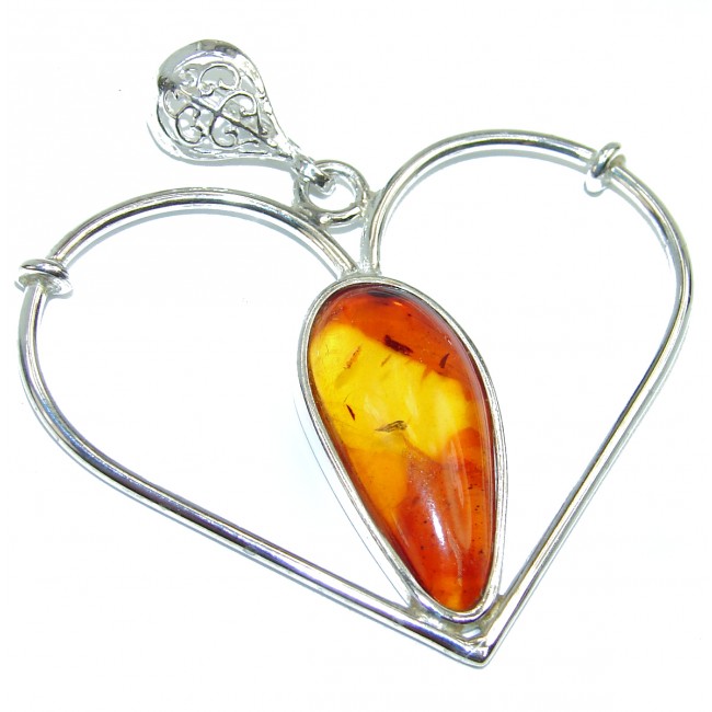 Polish Amber .925 Sterling Silver handcrafted Pendant