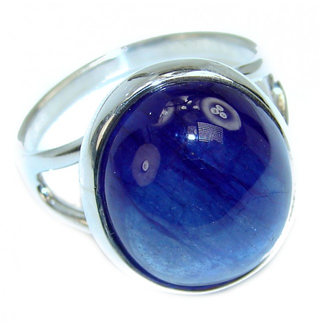 Royal quality unique Sapphire .925 Sterling Silver handcrafted Ring size 10