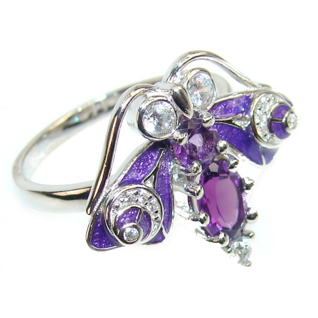 Purple Beauty Amethyst .925 Sterling Silver Ring size 8