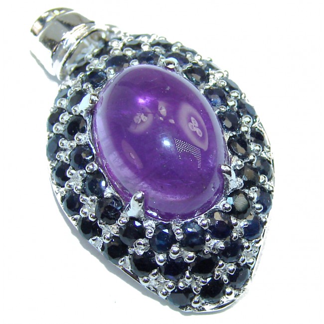 Spectacular 10.5ct Amethyst Sapphire .925 Sterling Silver handcrafted pendant