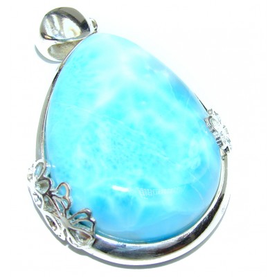 My own piece of haven best quality Blue Larimar .925 Sterling Silver handmade pendant