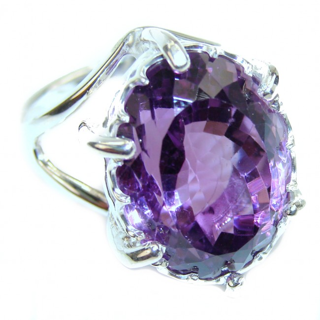 Purple Beauty 18.5 carat Amethyst .925 Sterling Silver Ring size 9 1/4