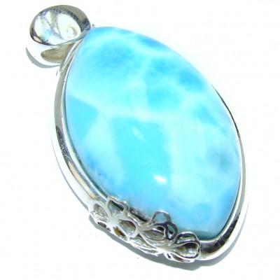 Blue Larimar .925 Sterling Silver handmade pendant