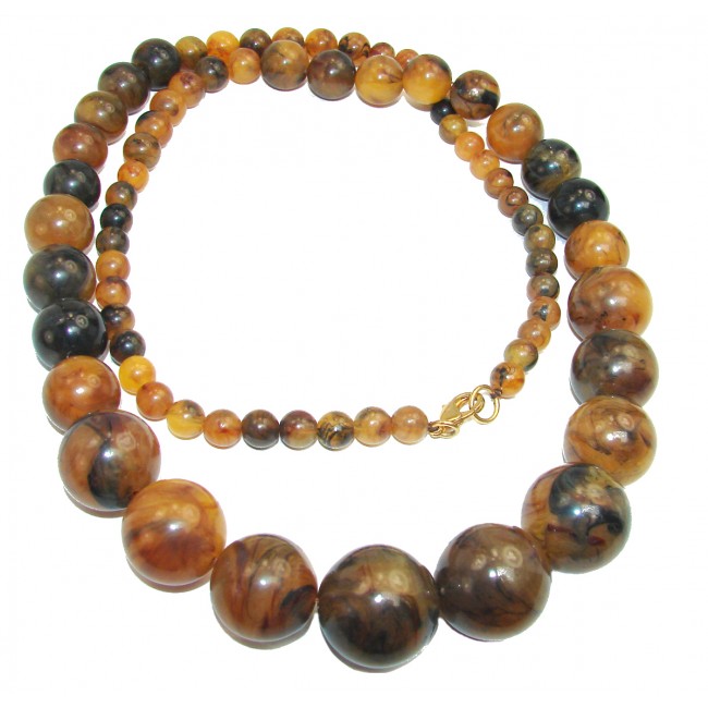 106.9 grams Rare and Unusual Botswana Agate Beads NECKLACE
