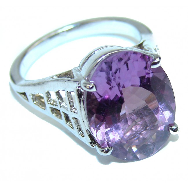 Purple Beauty 8.5 carat Amethyst .925 Sterling Silver Ring size 7 1/4