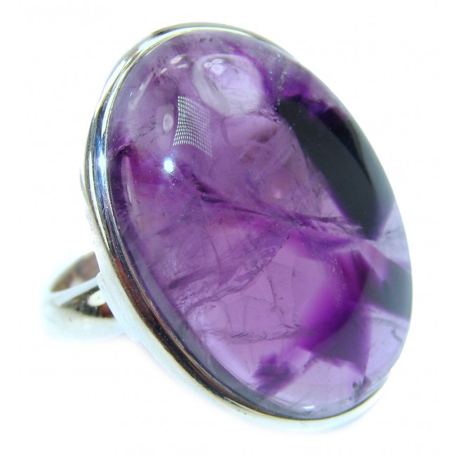 Purple Beauty 28.5 carat authentic Amethyst .925 Sterling Silver Ring size 11