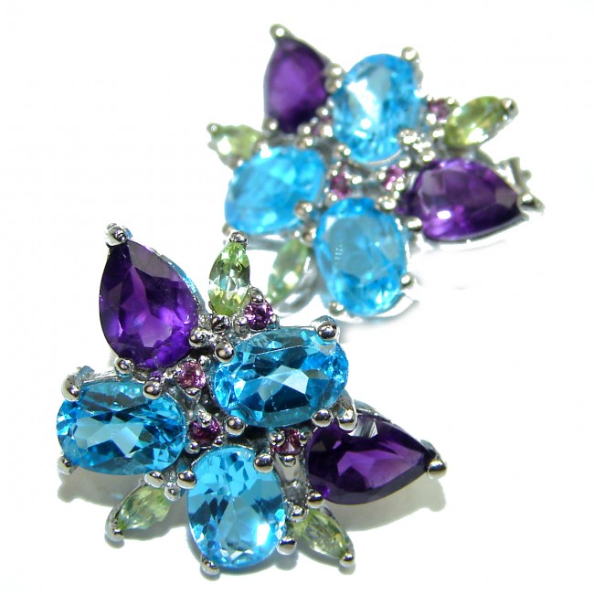Blue Perfection Swiss Blue Topaz .925 Sterling Silver earrings