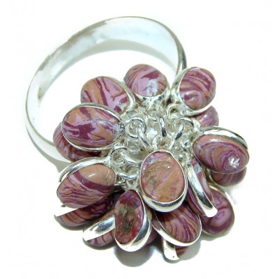 jasper .925 Sterling Silver handcrafted cha-cha Ring s. 11