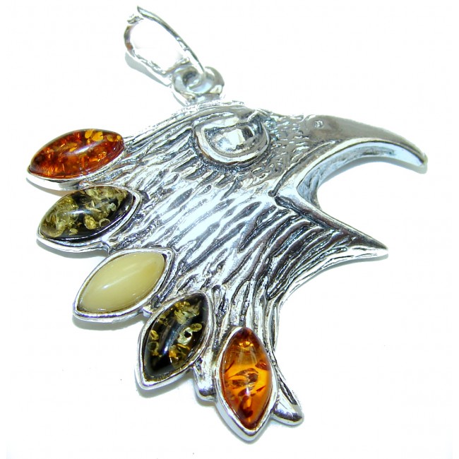Eagle's Head .925 Sterling Silver handcrafted Pendant