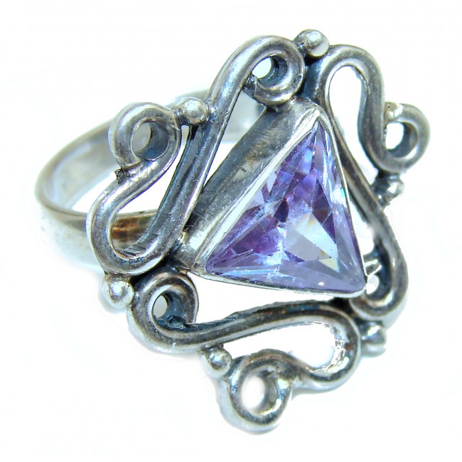 Purple Beauty 8.5 carat Amethyst .925 Sterling Silver Ring size 9