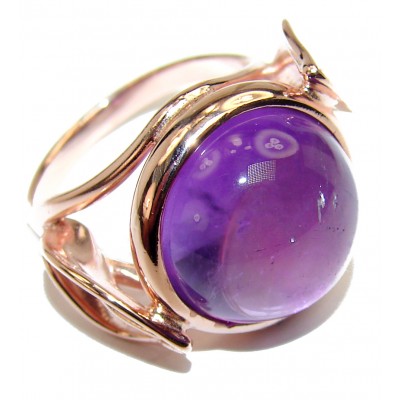 Purple Beauty 12.5 carat authentic Amethyst 14K Gold over .925 Sterling Silver Ring size 7 1/2