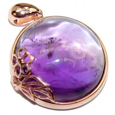 Lilac Dream spectacular 28.5ct Amethyst 18K Gold over .925 Sterling Silver handcrafted pendant