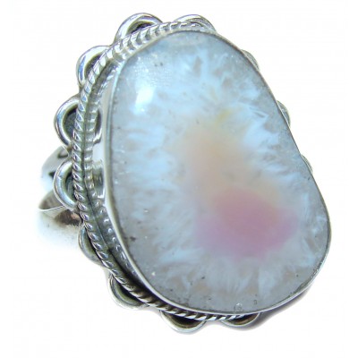 Top Quality Botswana Agate .925 Sterling Silver hancrafted Ring s. 10