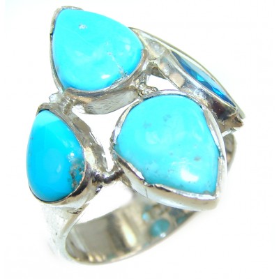 Authentic Sleeping Beauty Turquoise .925 Sterling Silver ring; s. 8