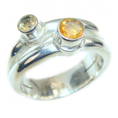 Best quality Golden Quartz .925 Sterling Silver handcrafted Ring Size 8 1/4