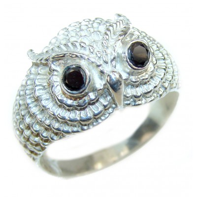 Owl .925 Sterling Silver handmade Ring size 9