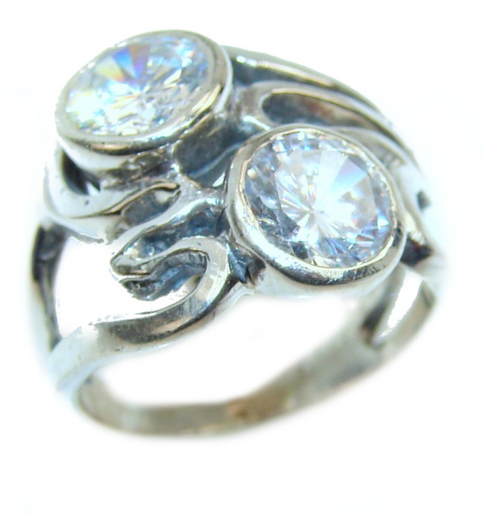 White Topaz .925 Sterling Silver ring size 7