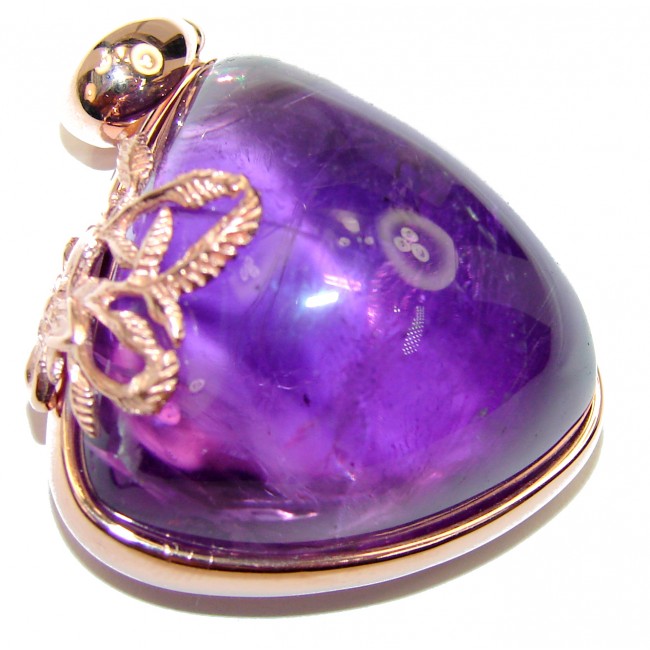 Lilac Dream spectacular 32.5ct Amethyst 18K Gold over .925 Sterling Silver handcrafted pendant