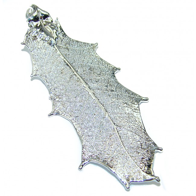 Stylish Deeped In silver Leaves Sterling Silver Pendant