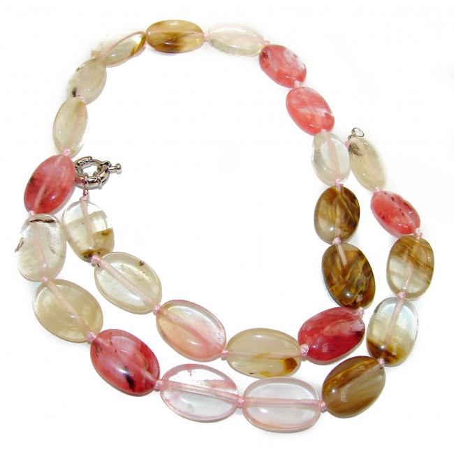 Sublime Multicolor Calcitel Sterling Silver handmade Necklace