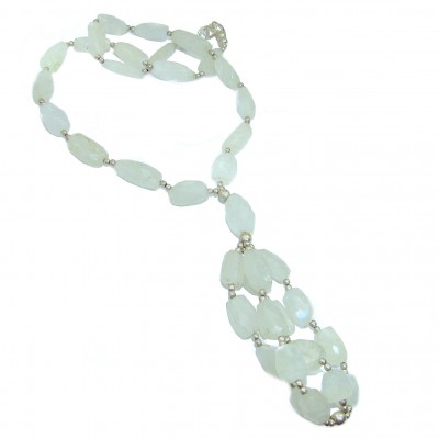Blue Cascade authentic Moonstone .925 Sterling Silver handcrafted necklace