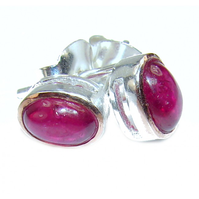Ruby .925 Sterling Silver handmade earrings