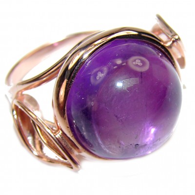 Purple Beauty authentic Amethyst 18k Gold over .925 Sterling Silver Ring size 8