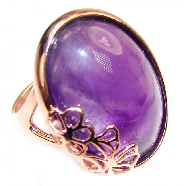 Purple Beauty authentic Amethyst 18k Gold over .925 Sterling Silver Ring size 6 1/2