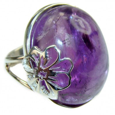 Lilac Beauty authentic Amethyst .925 Sterling Silver Ring size 8 adjustable