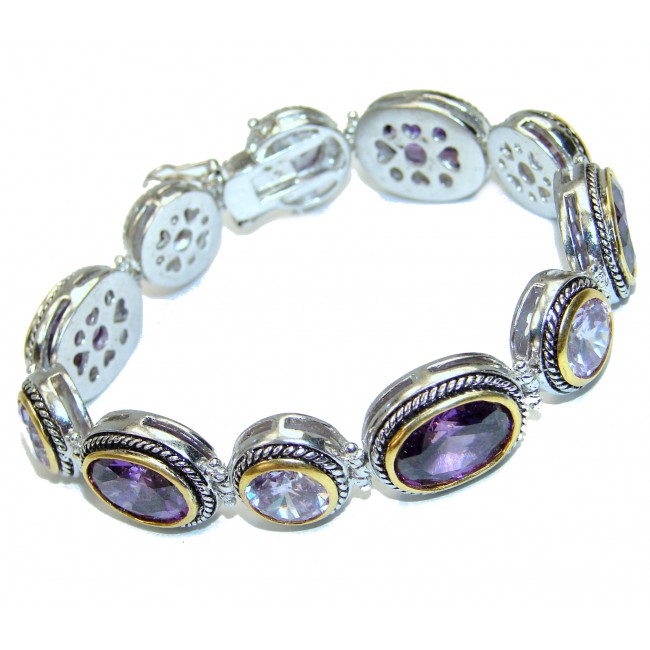 Authentic Amethyst .925 Sterling Silver handcrafted Bracelet