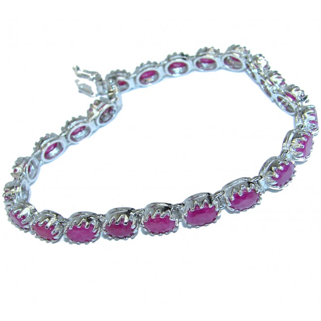 Incredible authentic Ruby .925 Sterling Silver handcrafted Bracelet